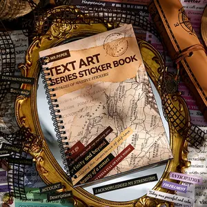 Inspirational Quote Motivational Sayings Sticker Book, 40 Sheets/book Writing Paper Material, Artistic Text Series Unique Typography Stationery Scrapbook Decoration Stickers