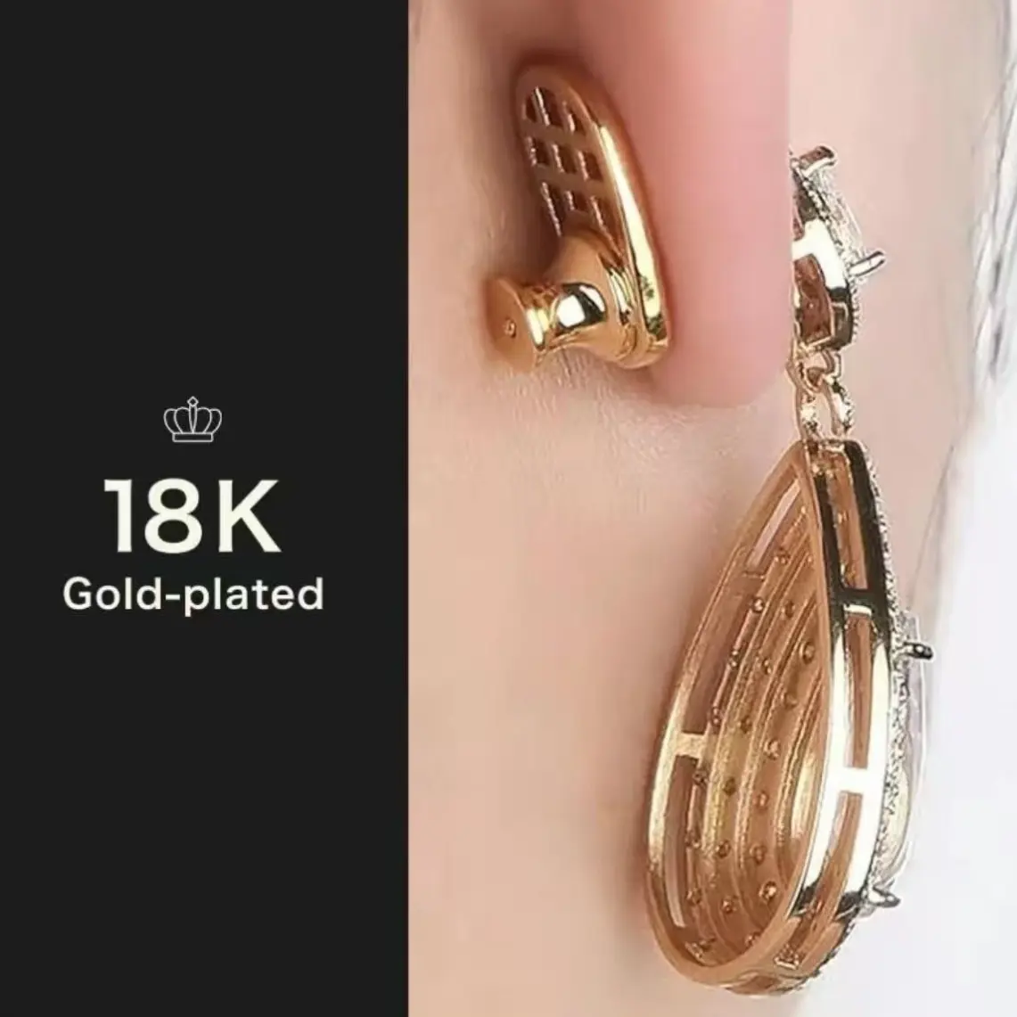 Mesh Design Earring Backing, Oval Ear Ring Weight Base, Anti-Drop Earring Accessories, Earring Locking Mechanism Buckle