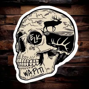 Elk Hunting Sticker Vinyl Hunting Sticker, Laptop Water Bottle Decal Sticker