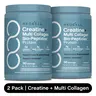 2x NeoCell Creatine Monohydrate Powder - With Multi Collagen Peptides - 60 Servings - Unflavored - for Women and Men - 20oz Total of Creatine + Collagen