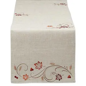 Design Imports Autumn Wheat Table Runner 14" x 108"