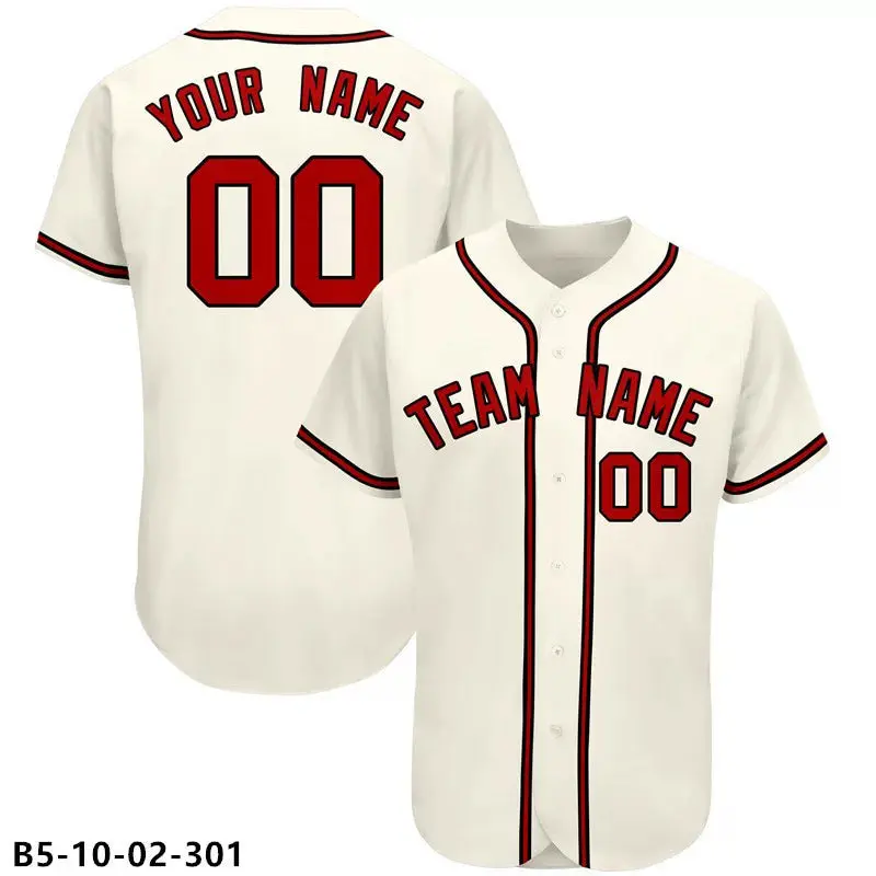 Custom Baseball Jersey Summer Men Women Hip Hop Embroidered Printed Quick Dry Open Front Short Sleeve DIY Multiple Styles