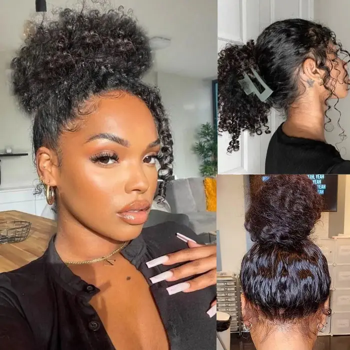 Hidden Strap 360 Lace Wigs Human Hair Invisi Strap Curly Water Wave Lace Frontal Wigs for Black Women Pre plucked Pre Bleached HD Transparent 360 Full