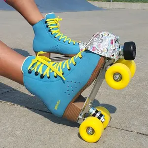 “Cyan Citrus” Quad Roller Skate