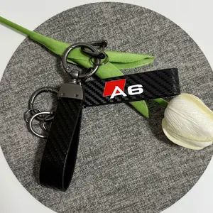 Car Keychain Compatible with Audi A6, Keychain Wristlet Strap, Fashionable Daily Use Accessory, Stylish Alloy Key Ring, Trendy Car Accessories, Gift