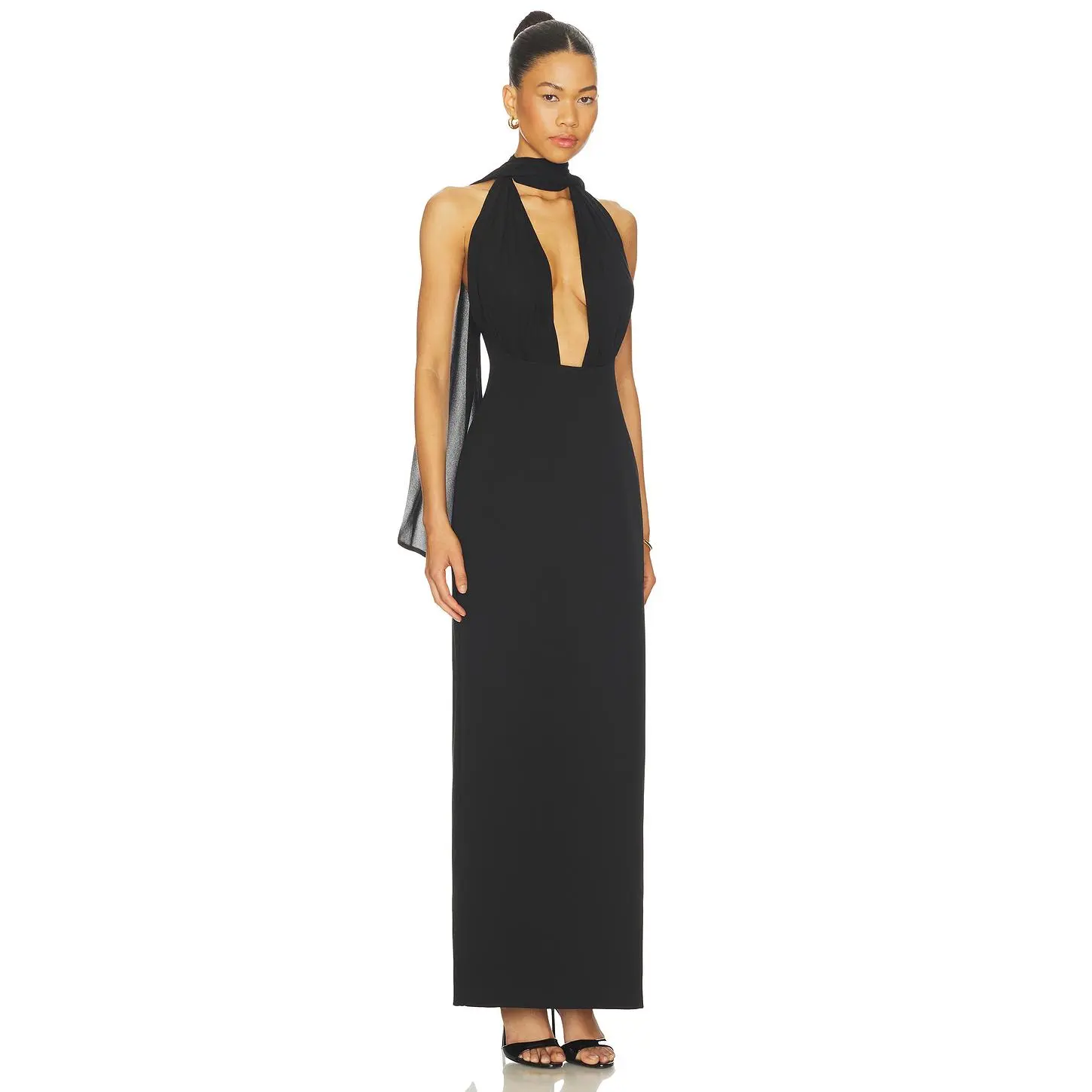 MISHA The Capezza Silk Dress in Black