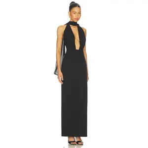 MISHA The Capezza Silk Dress in Black