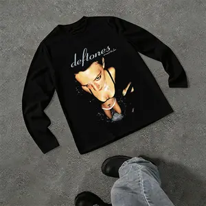 Deftones Around The Fur Album Graphic Long Sleeve T-Shirt 100% cotton round neck for both men and women, loose and breathable Vintage Rock Band Streetwear Casual Top
