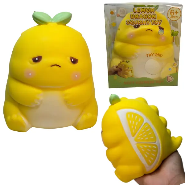 Lemon Dragon Dinosaur Squishy Cute Large Jumbo Squishy for Stress Relief Fidgeting Funny Toy fidget LEMON SCENTED Cute Large Novelty Stress Relief FIdget Toy for Decompression and Stress Relief