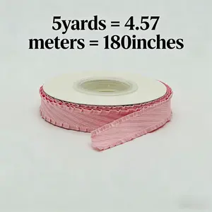 Flower Bouquet Packaging Ribbon, Macaron Color Wooden Edging, Floral Decoration Gift Wrapping Tape, 5 Yards = 4.57 Meters = 180 Inches