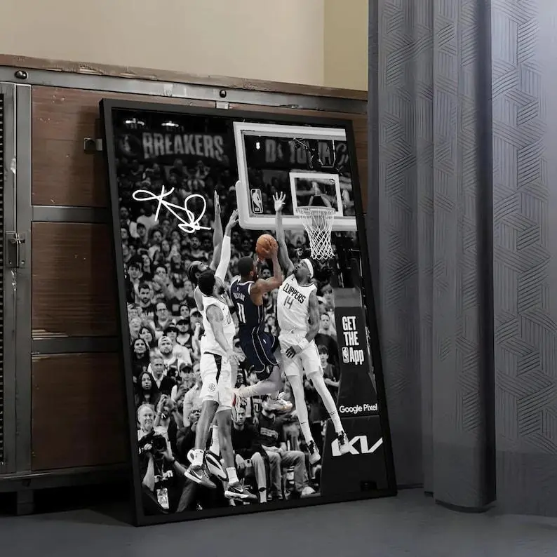 Kyrie Irving Poster, Basketball Star Wall Art, Sports Icon Print for Fans and Decor (Frame Not Included)