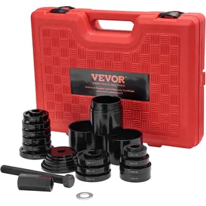 VEVOR Wheel Bearing Press Kit, 23 pcs FWD Bearing Puller Tools, for Front Wheel Drive Bearing Removal and Installation, Wheel Bearing Tool with Sliding Screws, Bushings, Sleeve Plates, Storage Case