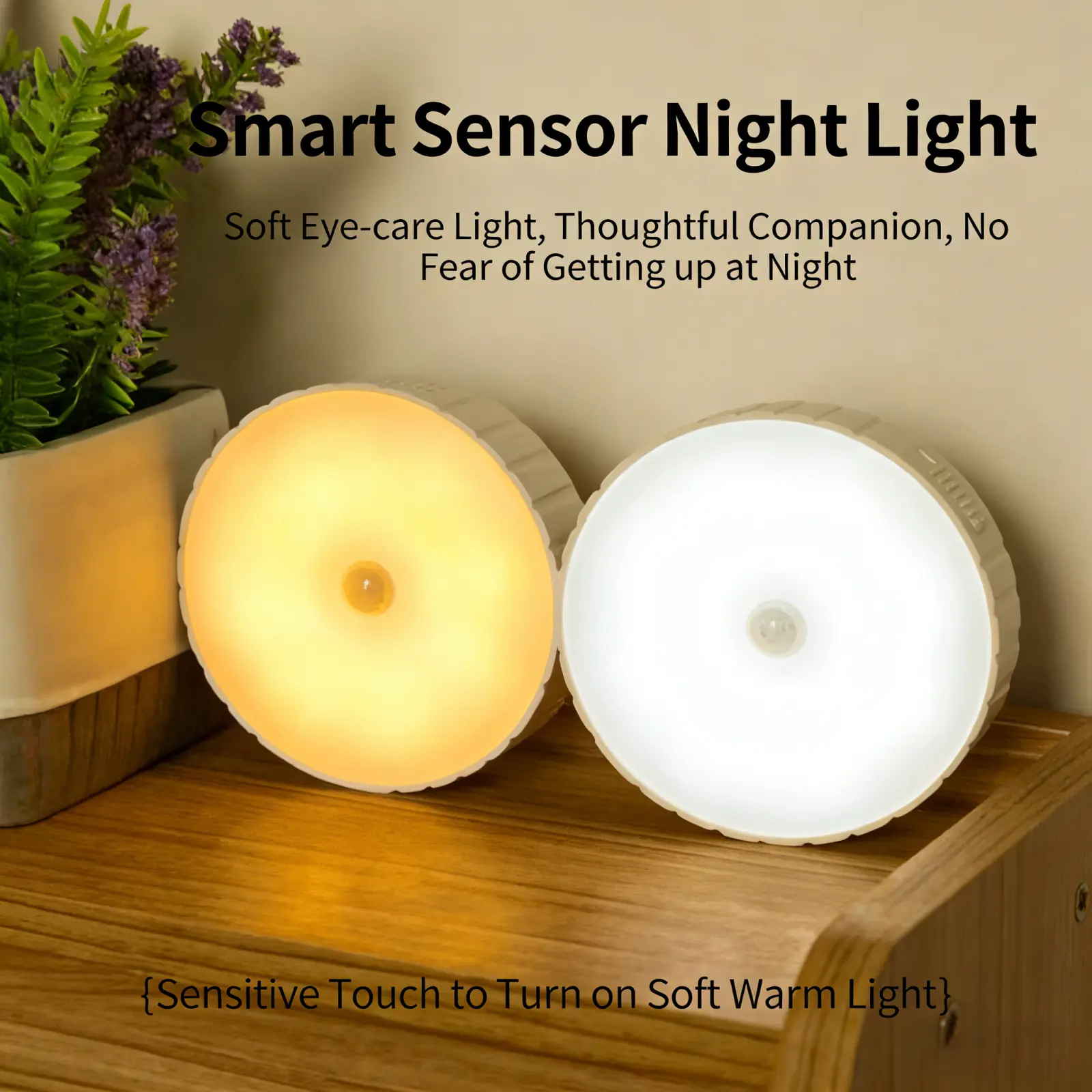 2 induction light switches with three-color button