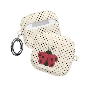 Cute Ladybug AirPods Case, Polka Dot Design, Vintage Aesthetic, Nature Insect Lover Gift, Cottagecore Accessories, Soft Protective Cover, Case for AirPods Pro/Pro 2, AirPods 1/2/3/4