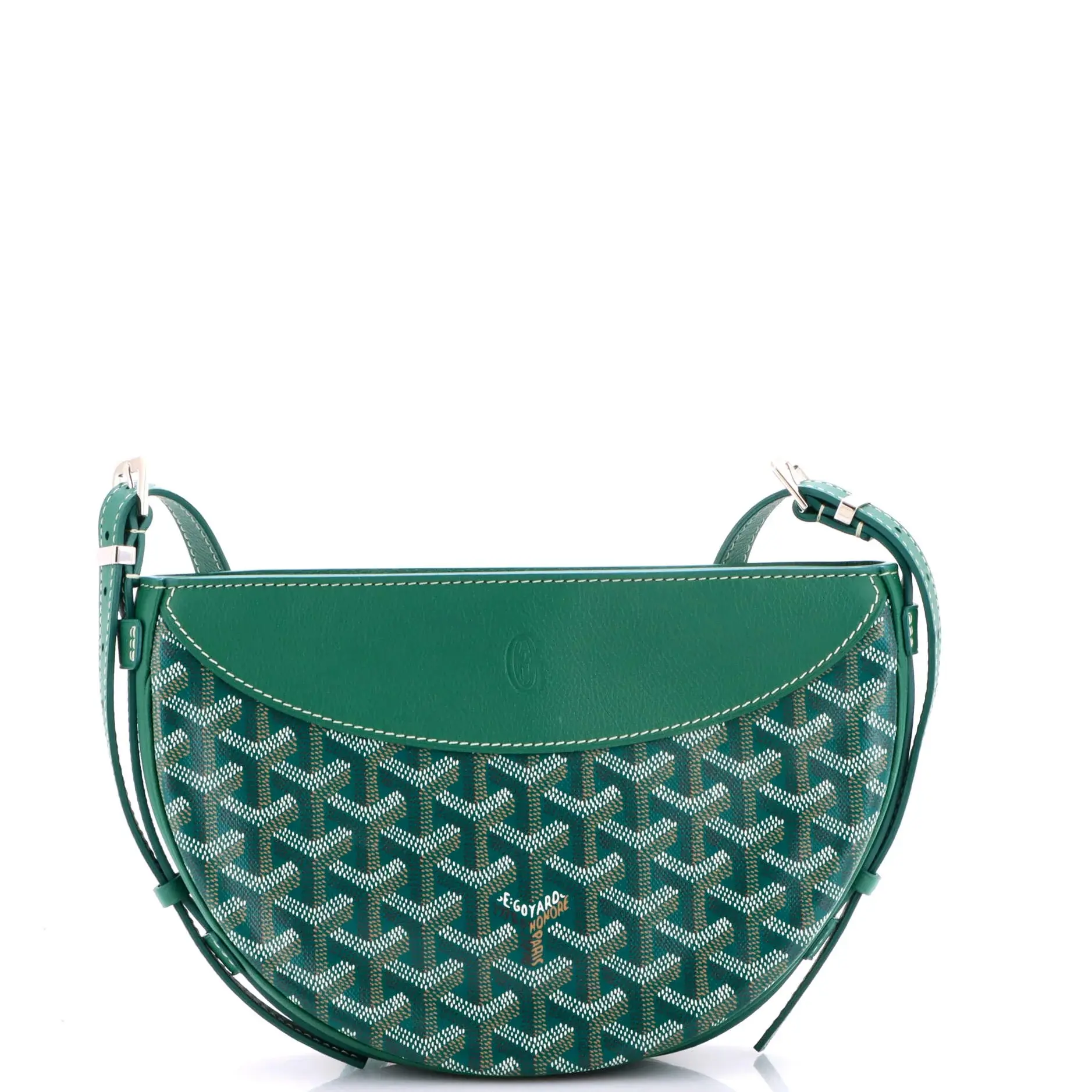 Pre-owned Goyard Canvas Coated Shoulder Bags Hirondelle Shoulder Bag Coated Canvas and Leather by Rebag
