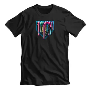 Home Plate Drip - Ice Cream Softball & Baseball T-Shirt