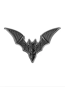 Halloween Gothic Enamel Brooch Pin Dark Bat Badge Backpack Lapel Pin Fashion Jewelry for Men Women Daily Wear Gift Idea