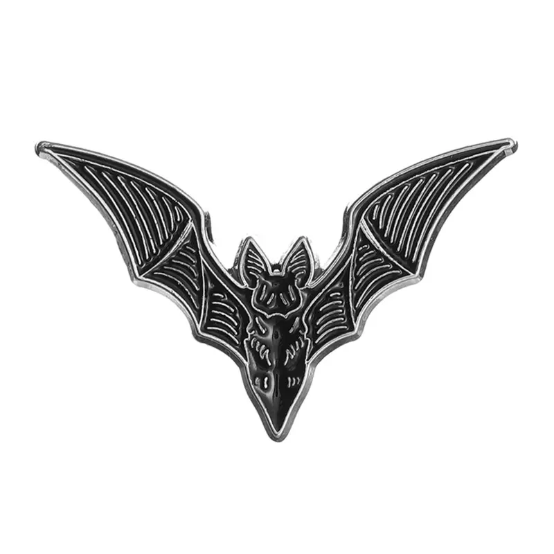 Halloween Gothic Enamel Brooch Pin Dark Bat Badge Backpack Lapel Pin Fashion Jewelry for Men Women Daily Wear Gift Idea Bat Pins