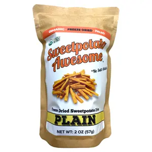Sweetpotato Awesome Freeze Dried Organic Plain (No salt) Sweetpotato Fries