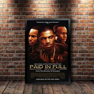 Vintage Movie Poster 'Paid In Full' - Stylish Wall Art For Movie Buffs Without Frame