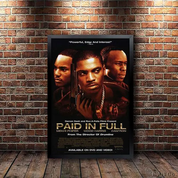 Vintage Movie Poster 'Paid In Full' - Stylish Wall Art For Movie Buffs Without Frame