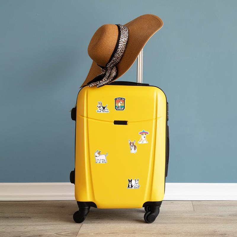 Bull Terrier Pack 20 PCS Stickers Prited Meme Funny Graphic Waterproof Stickers Pack, Decorative Car Wall Bottle PC Book Vinyl Stickers Decal