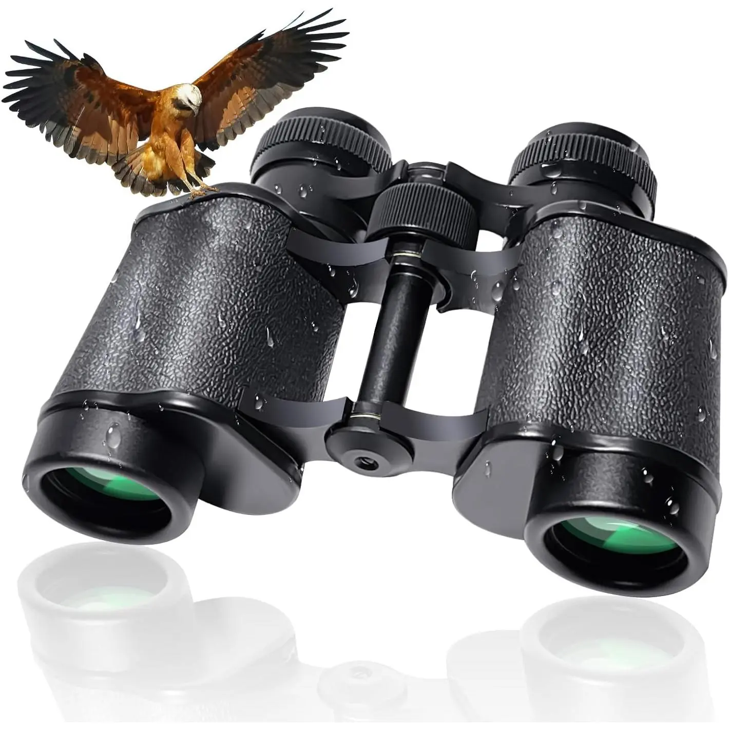 10x25 High-Powered Waterproof Compact Unisex Binoculars with 26mm Lens, Low Light View, Carrying Bag - Outdoor Hiking/Safari/Bird Watching Gear for Adults