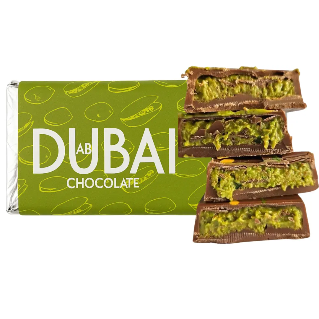 Viral Dubai Chocolate Knafeh Pistachio Chocolate Bar | Handmade Luxury with Pistachio Cream & Kataifi Dessert Snack Cocoa Flavor Rich Gift