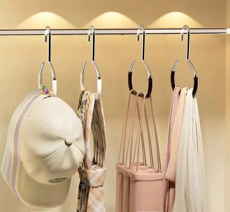Stop Stacking Hats Like a Mess – 6 Count Hat Storage Hooks, Space Saving Stainless Steel Rack with Reinforced Design for Long-Lasting Use