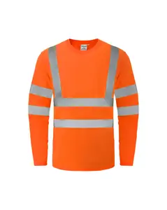 Ideal Club High Visibility ANSI/ISEA 107-2020, Type R, Class 3 Orange Long Sleeve Safety Shirt