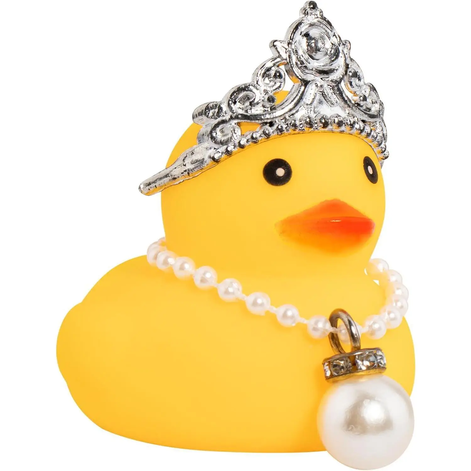 Rubber Duck, Yellow Duck Decoration Dashboard with Sun Hat Necklace Sunglasses for  Dashboard Decorations, D-Duck- Crown-Big