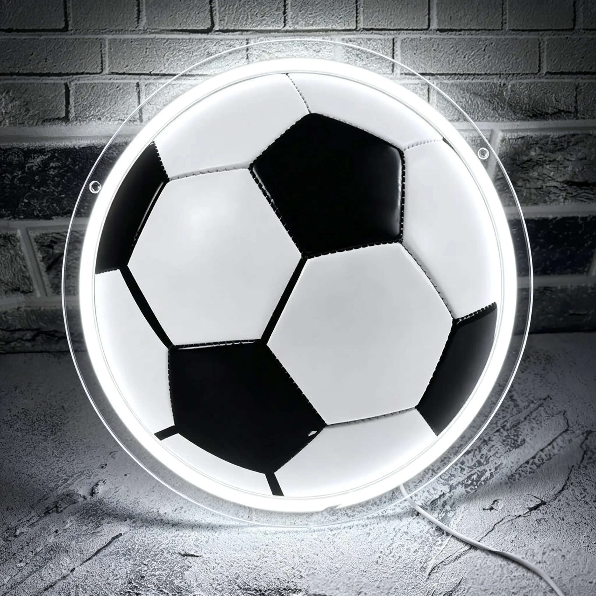 Soccer Neon Sign, Football Neon Light LED Sign Decor USB Powered, for Football Theme Party Game Room Children'S Sports Soccer Room Decor Man Cave Birthday holiday Gifts home