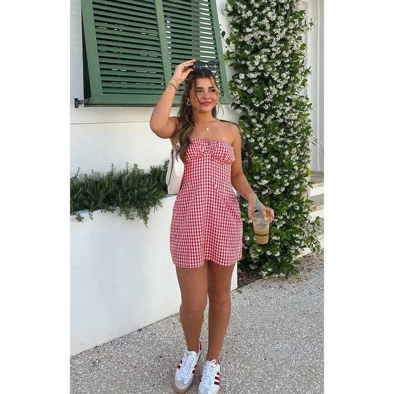 strapless gingham dress - TikTok Shop strapless gingham dress - TikTok Shop