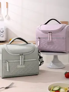 New Curve Lid Shoulder Cooler Bag for Outdoor Picnics, Lunch Box for Work, Insulated Tote Bag for All Seasons, Multifunctional Insulated Bag