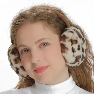 C.C Luxe Faux Fur Leopard Print Earmuffs for Women – A Bold and Stylish Winter Accessory for Fierce Warmth and Comfort