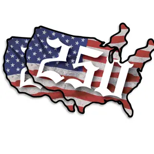 America 250th Anniversary 1776-2026 Vinyl Sticker 2-Pack - 5 Inch - USA Flag Patriotic Car Window Bumper Decal for Truck SUV Laptop - 250 Years United States Independence Day Commemorative -USAS0009