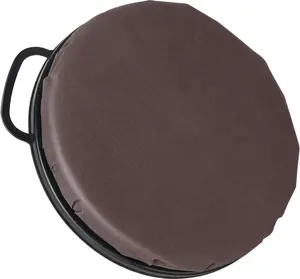 Compact Multifunctional Utility Bucket 360-Degree Swivel Bucket Seat, 5 Gallon Bucket Lid, Spin Bucket Seat Cushion, Silent, Comfortable, Water-Resistant, for Fishing, Gardening, Hunting and Camping (Coffee Brown)