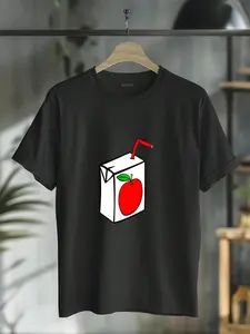 100% Cotton Juice Box T-Shirt With Red Apple T-Shirt T-Shirt