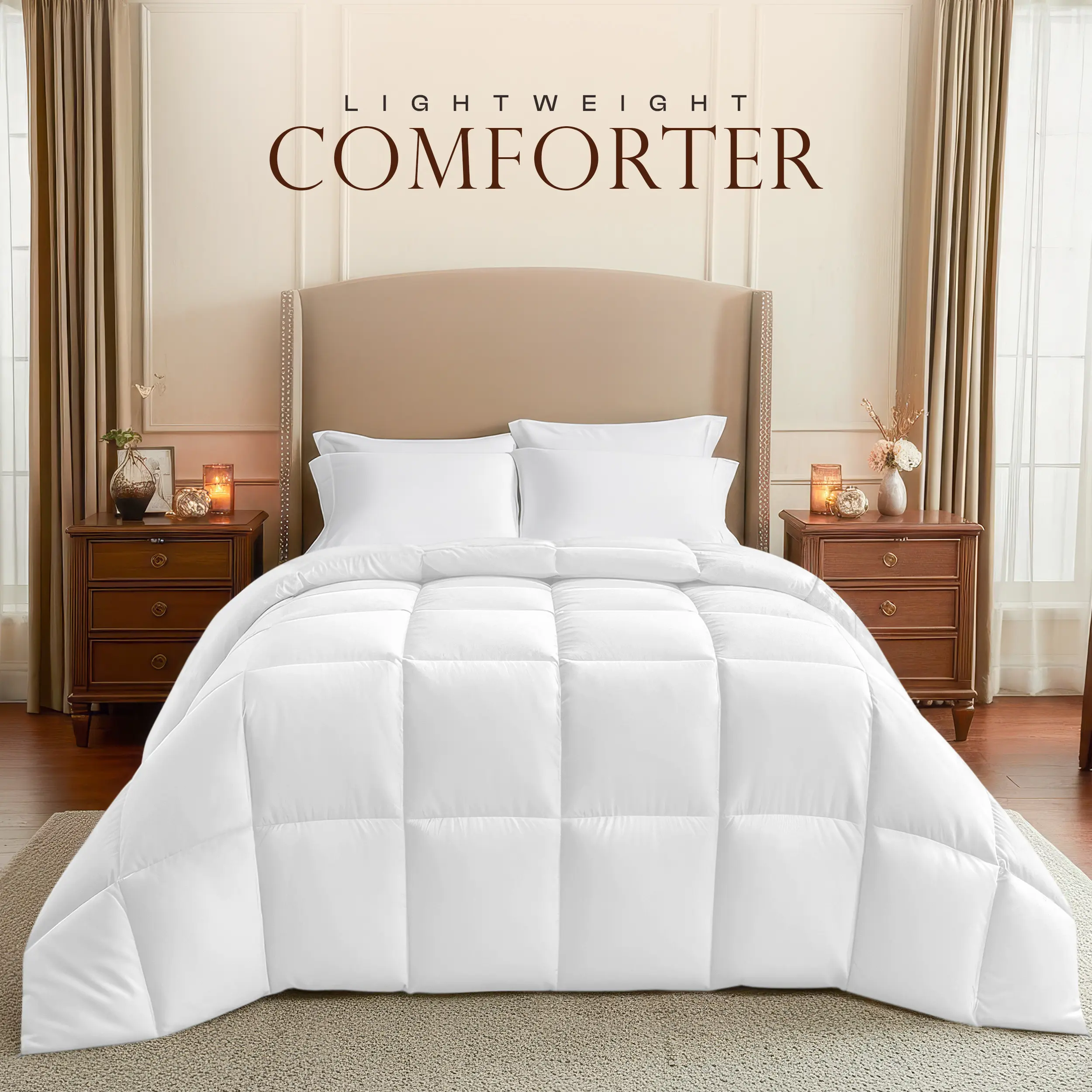 Utopia Bedding Queen Size Polyester Fiber Duvet Insert - Super Fluffy Microfiber Weave, Cozy Warmth, Puffy Shape, Year-Round Use, Lightweight, Soft, Breathable, Durable, Easy Care, Machine Washable, Low-Heat Tumble Dry (Also King, Twin, Full Sizes)