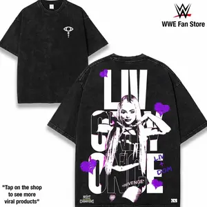 Liv Morgan Graphic Tee Celebrating WWE Women’s Division Star, Championship Journey, Fearless Rivalries, Judgment Day Era, Dominant In Ring Performances, Fan Favorite Legacy 230gsm Shirt Wash Cotton Men Top W4X