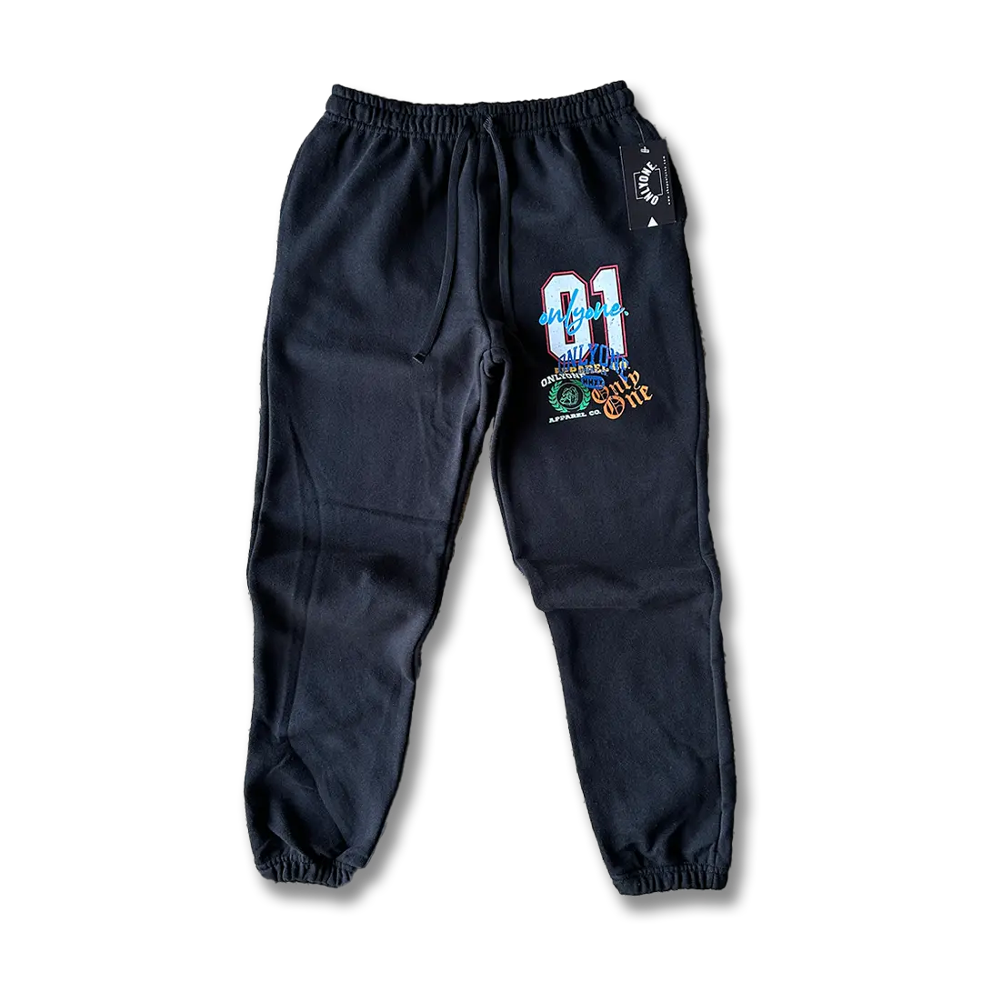 stamped. sweatpants