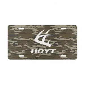 Hoyt Archery Logo Camo License Plate – Hunting Outdoors Car Accessories Bottomland Camo 12" x 6" Custom Truck