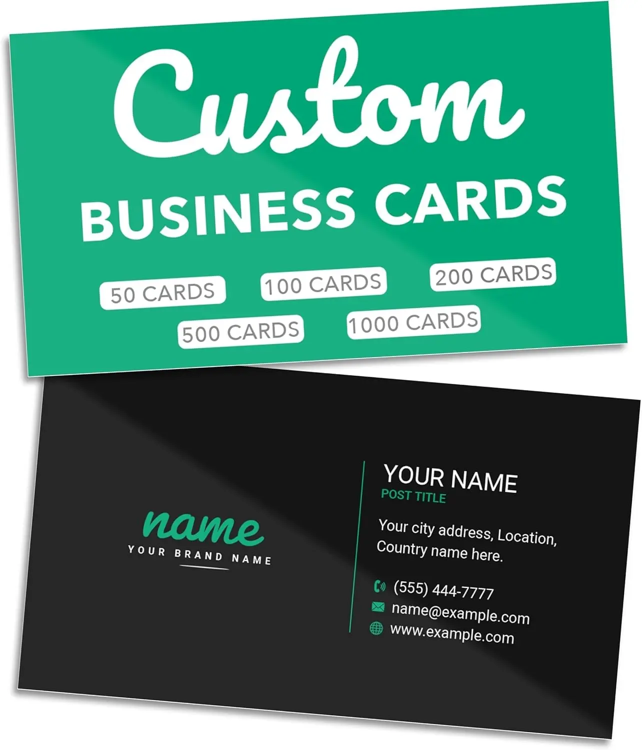 Custom Business Cards - Upload Your Design - 16pt Cardstock (500 cards)