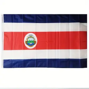Costa Rica Flag 3x5fts 90x150cm hanging Costa Rican National Flags Polyester UV Fade Resistant Banner For Decoration
