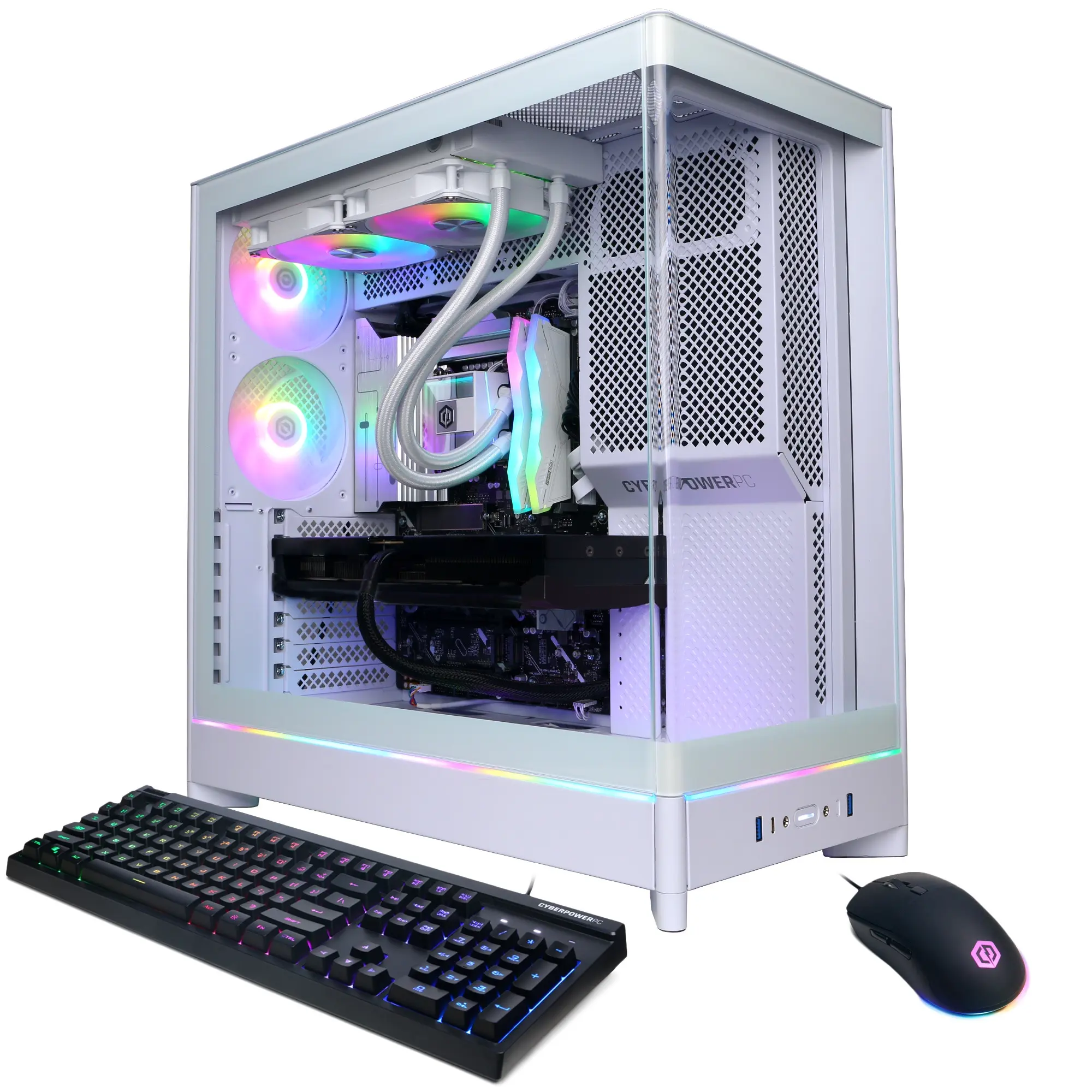 CyberPowerPC SLC10060CPGV16 Gaming Desktop PC, Intel Core Ultra 7 265KF, 32GB DDR5, GeForce RTX 5070 Ti 16GB, 2TB PCIe 4.0 NVMe SSD, WiFi/BT, RGB Gaming Keyboard/Mouse & Windows 11 Home
