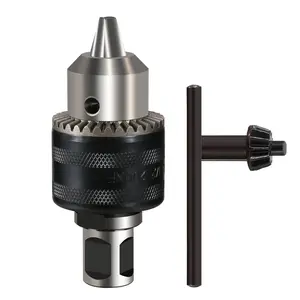 Magnetic Drill Chuck Adapter, 1 Set 19mm Weldon Shank with Chuck Key, 1/2''-20 UNF Thread Drill Bit Adapter, Magnetic Drill Chuck for Magnetic Drill, Power Tools, Tool Accessories