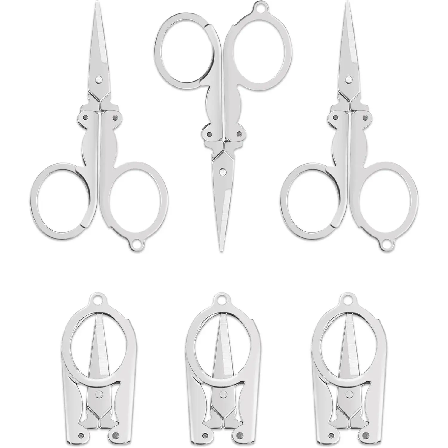 New 6-Count Foldable Compact Stainless Steel Mini Office Cutting Tools, Portable Travel Supplies with Manufacturer Warranty, Ideal for Office, Craft Use