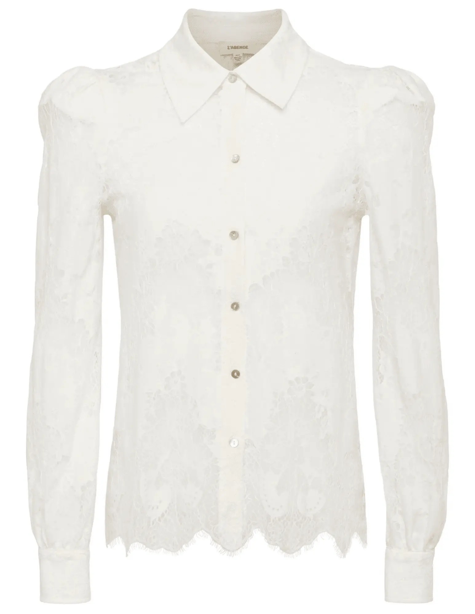 PRE-ORDER-L'AGENCE Jenica Lace Blouse in Ivory