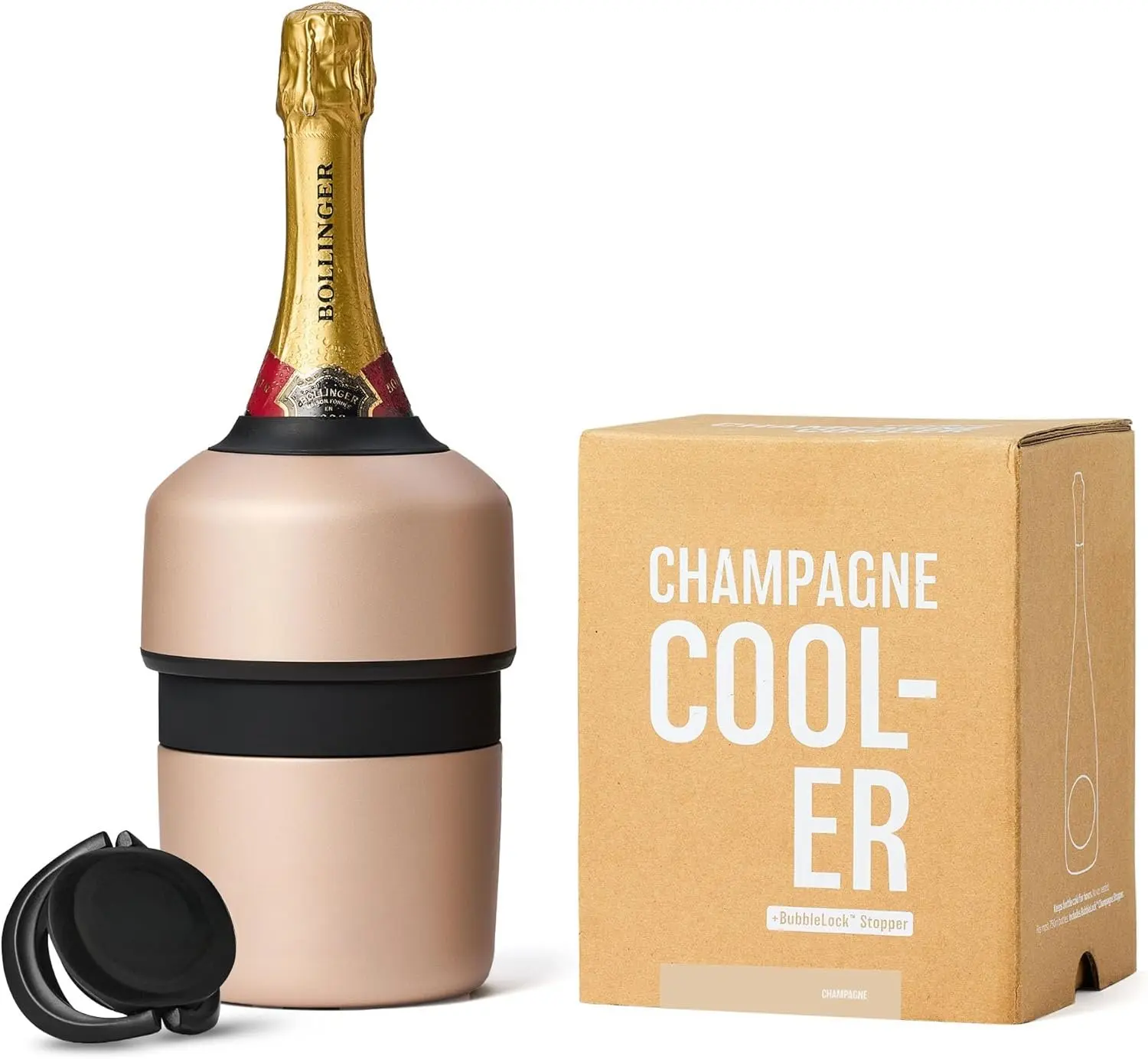 Champagne Chiller |  | Award-Winning Iceless Design with Detachable Bottle Stopper | Keeps  Cold up to 6 Hours | Fits  750ml Champagne, Prosecco & Sparkling  Bottles (Champagn)