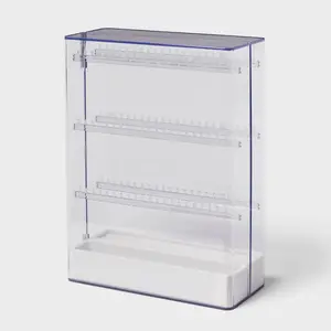 Folding Acrylic Accessory Organizer - Brightroom: Clear Jewelry Storage, Necklace & Earring Holder, 3-Piece Set